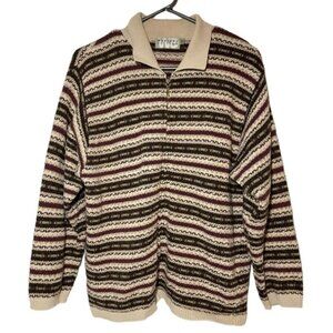 VINTAGE Weekend Edition Knitted Full Zip Sweater size M